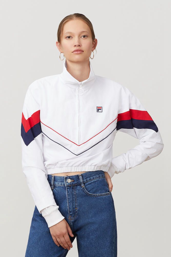 Fila Chiaki Wind Jacket White - Womens - 84901AXMR